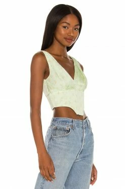 Camila Coelho Trudy Bustier In Sage Delilah -CAMILA COELHO Shop COEL WS150 V2