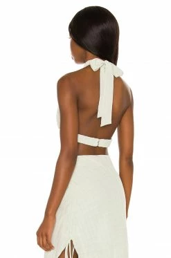 Camila Coelho Eden Crop Top In Sage -CAMILA COELHO Shop COEL WS151 V3