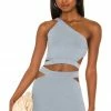 Camila Coelho Dominic Top In Muted Blue -CAMILA COELHO Shop COEL WS155 V1