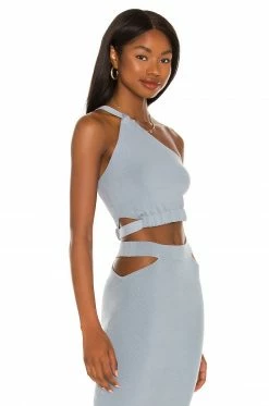 Camila Coelho Dominic Top In Muted Blue -CAMILA COELHO Shop COEL WS155 V2