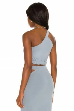 Camila Coelho Dominic Top In Muted Blue -CAMILA COELHO Shop COEL WS155 V3