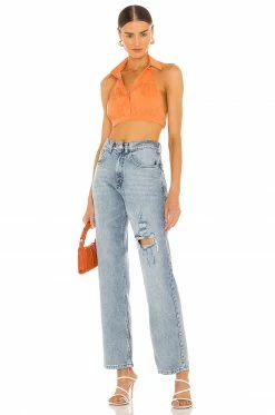 Camila Coelho Maddie Top In Peach 9 Camila Coelho Maddie Top In Peach -CAMILA COELHO Shop COEL WS165 V4