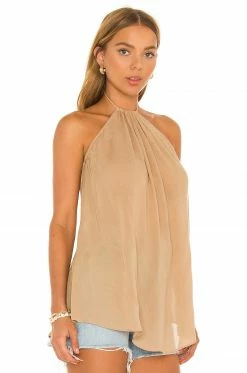 Camila Coelho Diara Halter Tunic In Hazelnut -CAMILA COELHO Shop COEL WS168 V2