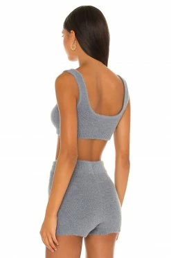 Camila Coelho Toni Knit Top In Slate -CAMILA COELHO Shop COEL WS171 V3