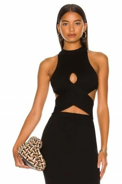 Camila Coelho Macadamia Crossover Top In Black