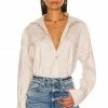 Camila Coelho Kristiana Oversized Shirt In Beige -CAMILA COELHO Shop COEL WS175 V1