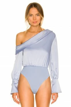 Camila Coelho Adriana Bodysuit In Dusty Blue -CAMILA COELHO Shop COEL WS183 V2