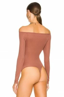 Camila Coelho Shaelle Bodysuit In Brick Mauve -CAMILA COELHO Shop COEL WS184 V4