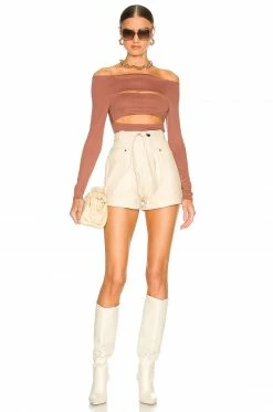 Camila Coelho Shaelle Bodysuit In Brick Mauve -CAMILA COELHO Shop COEL WS184 V5