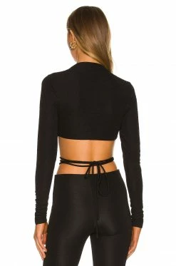 Camila Coelho Raquelle Crop Top In Black -CAMILA COELHO Shop COEL WS186 V3