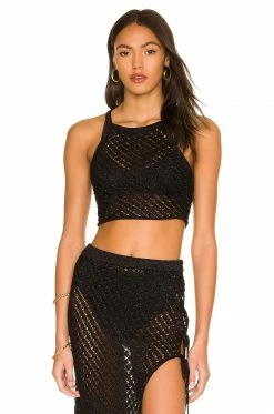 Camila Coelho Offshore Crop In Black