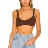 Camila Coelho Adelie Knit Bra In Chocolate -CAMILA COELHO Shop COEL WS192 V1