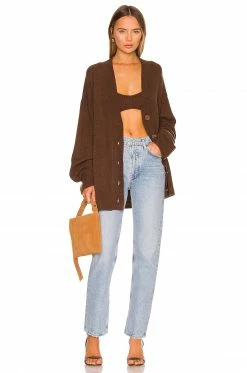 Camila Coelho Adelie Knit Bra In Chocolate -CAMILA COELHO Shop COEL WS192 V4