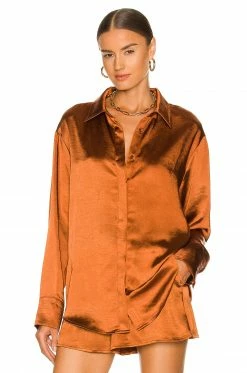Camila Coelho Amber Top In Brown -CAMILA COELHO Shop COEL WS197 V2