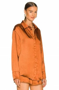 Camila Coelho Amber Top In Brown -CAMILA COELHO Shop COEL WS197 V3