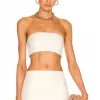 Camila Coelho Leather Tube Top In White -CAMILA COELHO Shop COEL WS198 V1