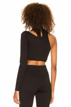 Camila Coelho Tammy Crop Top In Black -CAMILA COELHO Shop COEL WS200 V3