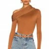 Camila Coelho Cory Bodysuit In Chestnut Brown -CAMILA COELHO Shop COEL WS206 V1