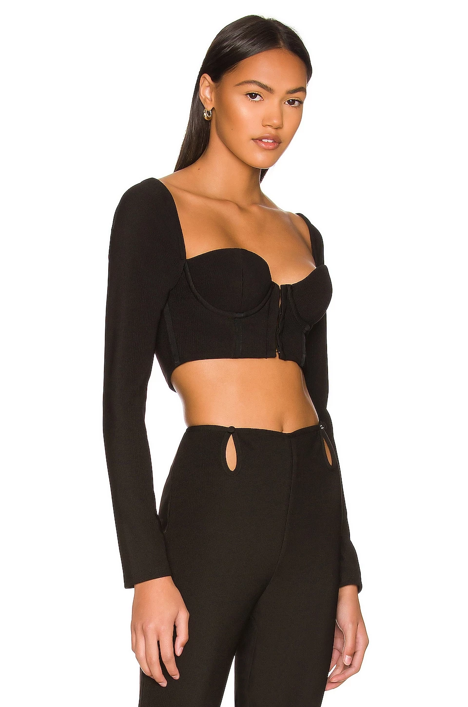 Camila Coelho Kora Crop Top In Black 4 Camila Coelho Kora Crop Top In Black - Image 2