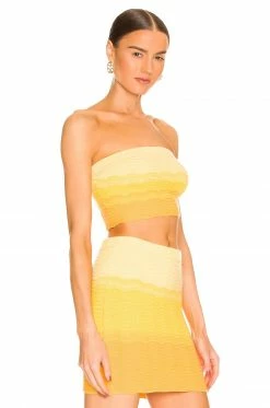 Camila Coelho Avalon Knit Top In Yellow Ombre -CAMILA COELHO Shop COEL WS221 V2