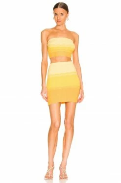 Camila Coelho Avalon Knit Top In Yellow Ombre -CAMILA COELHO Shop COEL WS221 V4