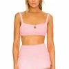 Camila Coelho Genevieve Knit Bralette In Baby Pink -CAMILA COELHO Shop COEL WS225 V1