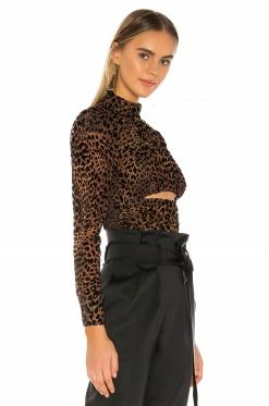 Camila Coelho Kristi Top In Brown Leopard -CAMILA COELHO Shop COEL WS40 V2