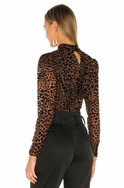 Camila Coelho Kristi Top In Brown Leopard -CAMILA COELHO Shop COEL WS40 V3