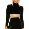 Camila Coelho Aliah Cropped Top In Black -CAMILA COELHO Shop COEL WS47 V1