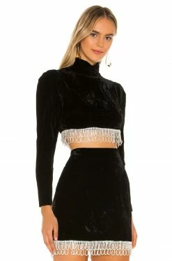 Camila Coelho Aliah Cropped Top In Black 8 Camila Coelho Aliah Cropped Top In Black -CAMILA COELHO Shop COEL WS47 V2