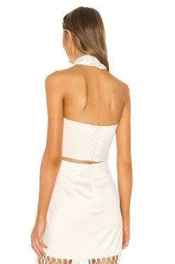 Camila Coelho Zita Top In Pearl White -CAMILA COELHO Shop COEL WS69 V3