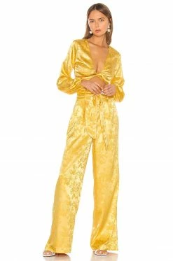 Camila Coelho Sonia Top In Golden Yellow -CAMILA COELHO Shop COEL WS6 V4