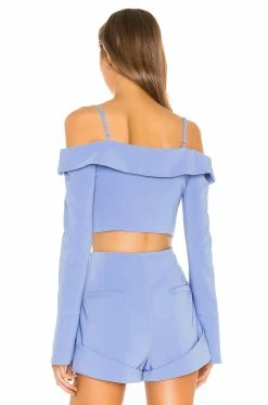 Camila Coelho Paulina Top In Periwinkle Blue -CAMILA COELHO Shop COEL WS70 V3