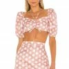 Camila Coelho Josefina Top In Pink Dot