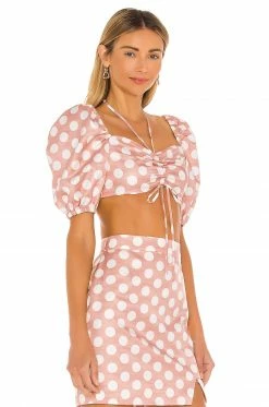 Camila Coelho Josefina Top In Pink Dot -CAMILA COELHO Shop COEL WS90 V2