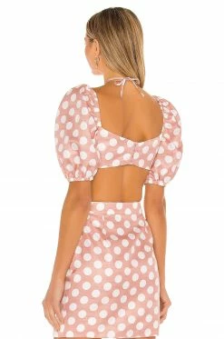 Camila Coelho Josefina Top In Pink Dot -CAMILA COELHO Shop COEL WS90 V3