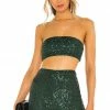 Camila Coelho Calvin Crop Top In Green