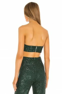 Camila Coelho Calvin Crop Top In Green -CAMILA COELHO Shop COEL WS94 V3