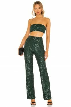 Camila Coelho Calvin Crop Top In Green -CAMILA COELHO Shop COEL WS94 V4
