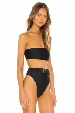 Camila Coelho Catarina Top In Black & Gold -CAMILA COELHO Shop COEL WX11 V2