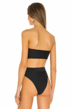 Camila Coelho Catarina Top In Black & Gold -CAMILA COELHO Shop COEL WX11 V3