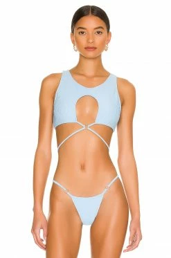 Camila Coelho Catalena Top In Sky Blue