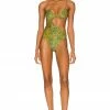 Camila Coelho Azaria One Piece In Jungle Green Leopard -CAMILA COELHO Shop COEL WX133 V1