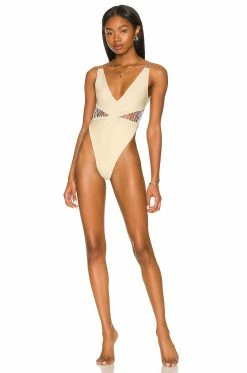 Camila Coelho Caprice One Piece In Light Beige