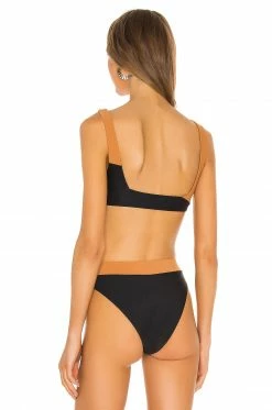 Camila Coelho Santos Top In Black & Camel -CAMILA COELHO Shop COEL WX13 V3