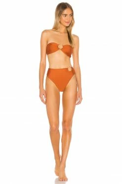 Camila Coelho Paradise High Waist Bottom In Bronze Glow 11 Camila Coelho Paradise High Waist Bottom In Bronze Glow -CAMILA COELHO Shop COEL WX20 V5