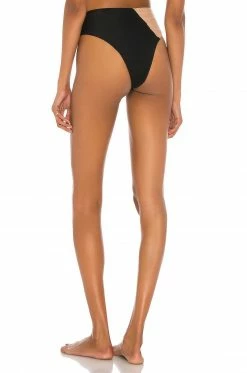 Camila Coelho Andres High Waist Bottom In Black & Nude -CAMILA COELHO Shop COEL WX47 V4