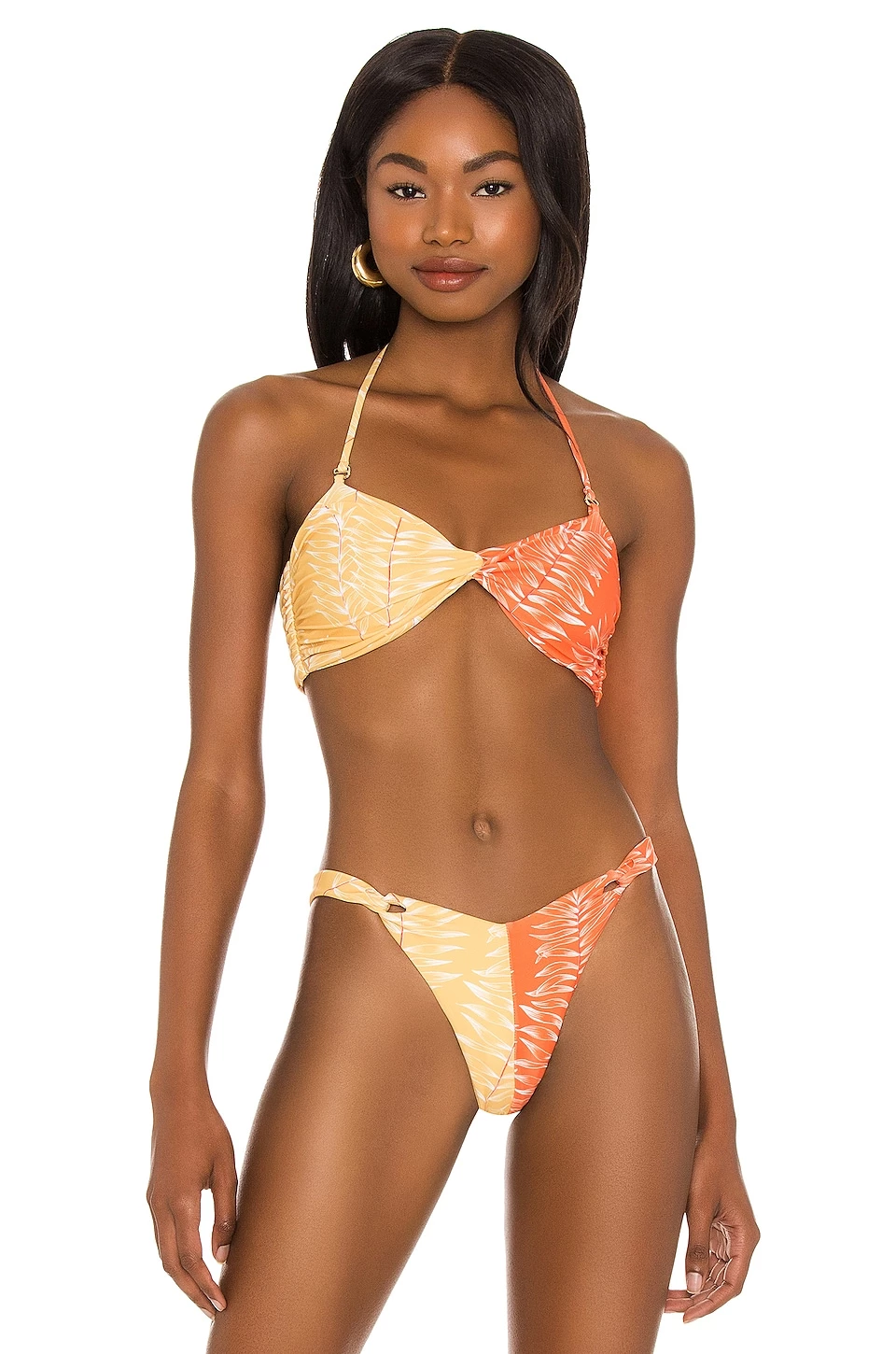 Camila Coelho Neves Top In Orange & Yellow In Orange & Yellow Palm 4 Camila Coelho Neves Top In Orange & Yellow In Orange & Yellow Palm - Image 2
