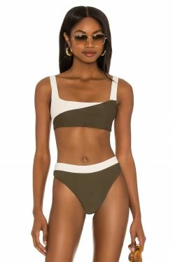 Camila Coelho Santos Top In Ivory & Sage