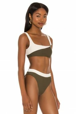 Camila Coelho Santos Top In Ivory & Sage -CAMILA COELHO Shop COEL WX68 V2